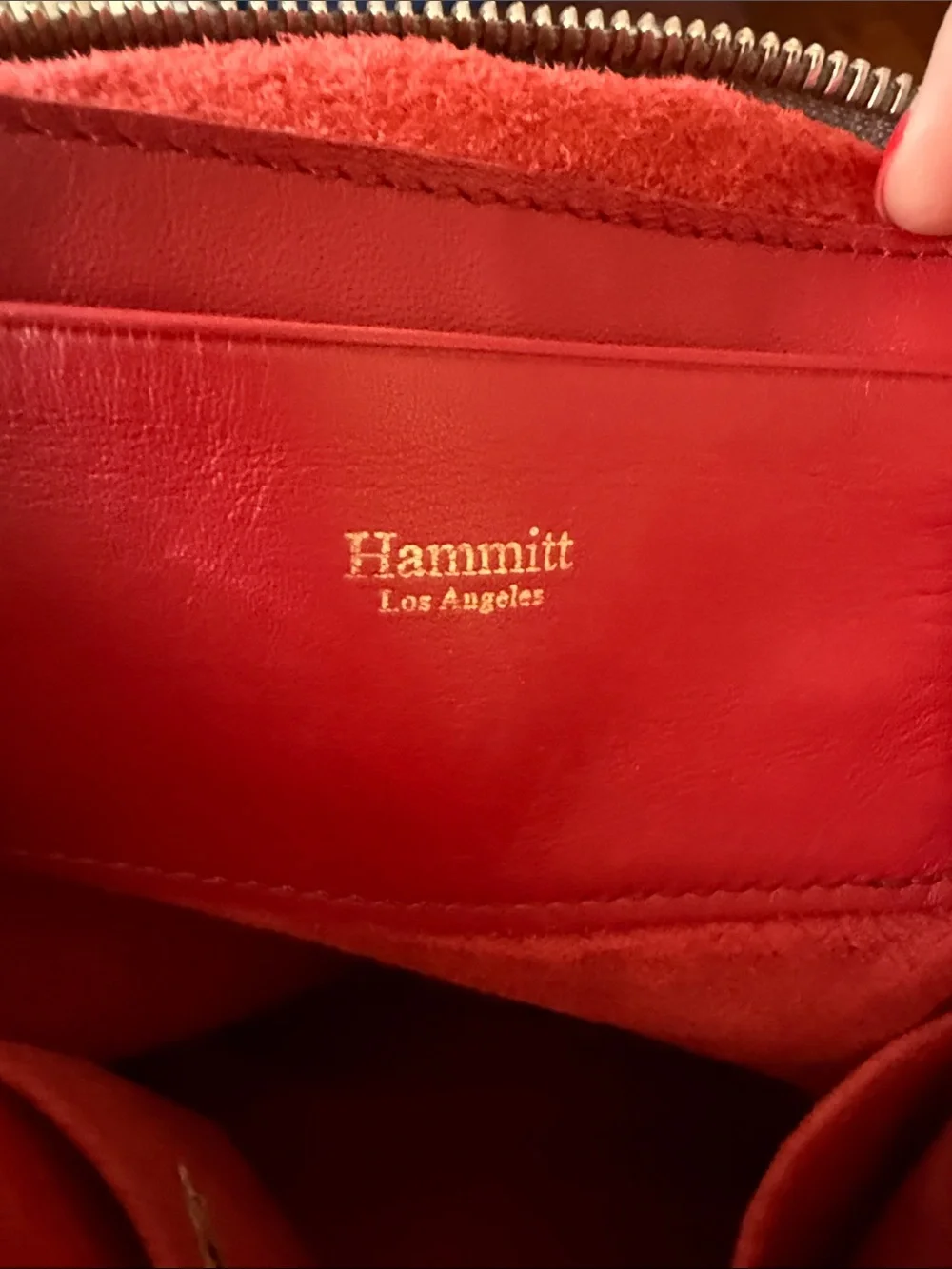 Hammitt VIP Los Angeles Gray Snakeskin Embossed Suede Leather Crossbody Bag